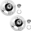 Front/Rear Wheel Hub Bearing Studs Brake Disc Rotor 2 Set Compatible with Polaris 2014-2023 RZR XP 1000, RZR XP 4 1000, 2018-2022 RZR RS1 Replace# 5139265-067
