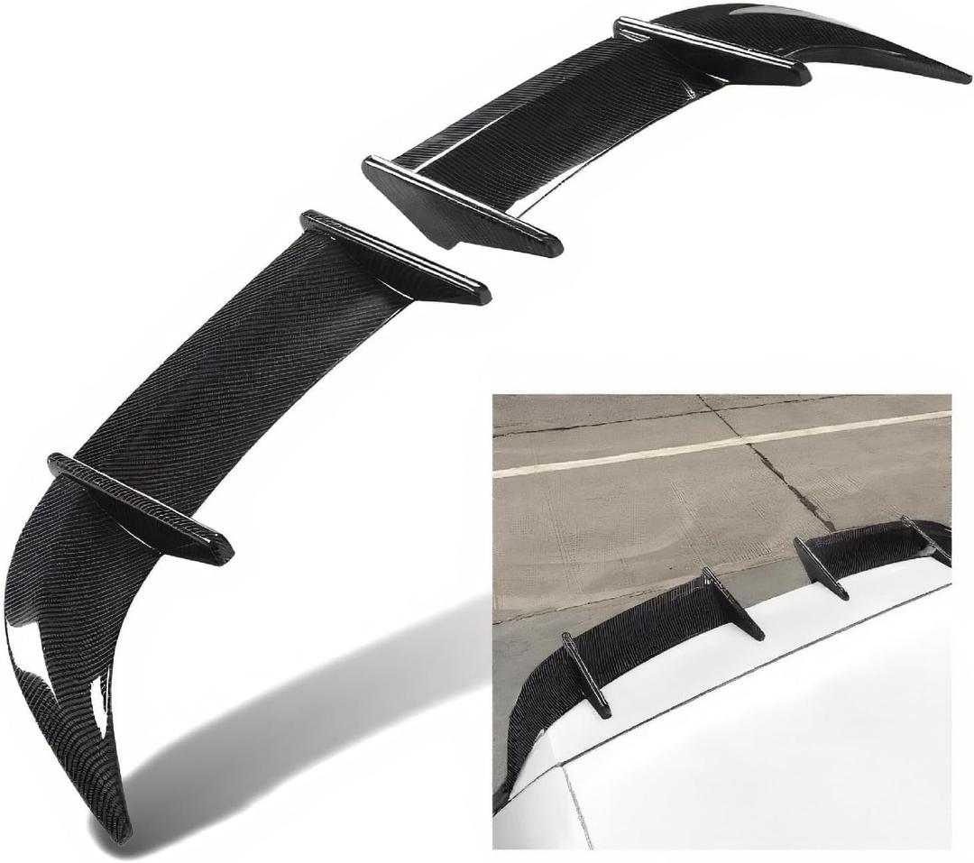 Car MK6 Rear Trunk Spoiler, AK Wind Pressure Reduction Tail Spoiler Lid Wing, 2PCS Carbon Fiber Style for MK6