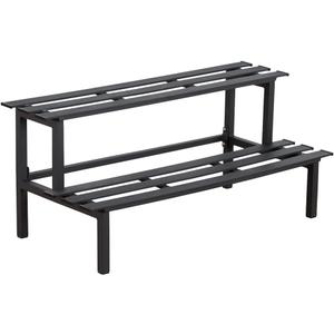 Sturdy 2-Tier Metal Plant Stand for Outdoor & Indoor, Decorative Planter Display Shelf Unit for Garden Patio Balcony Living Room