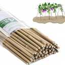 Plant Bamboo Post,4Feet,Bamboo Garden Stakes,65PcsBamboo Stakes,for Tomato,Beans,Vegetable and Flowers, Potted Plants,Indoor and Outdoor Climbing Plants