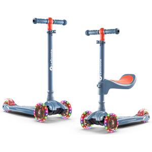 3 Wheel Scooter for Kids – 2-in-1 Scooter with Seat & LED Light-Up Wheels