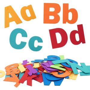 CHEFAN Felt Letters Alphabet for Kids, Precut Story Pieces, 104 ABC Upper & Lowercase Letters for Preschool & Homeschool Learning(2 Sets of Upper&Lowercase Letters) (small)