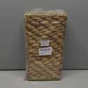 Water Hyacinth Hanging Basket Wall Basket for Organizing Door Decor for Flowers Decorative Baskets with Sticky Hook for Bathroom Dormitory Organizer Natural, 7.9’’X4.7’’X13.4’’ In.