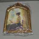 Cuspin 8x10 Picture Frame Vintage Gold Frames, Antique Gold Ornate Resin Photo Frame with Glass Front for Tabletop and Wall Mounting, 8 by 10 Arched Picture Frame for Home Decor