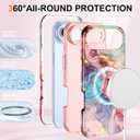 Btscase for iPhone Air Case [Compatible with Magsafe] [Military-Grade Drop Protection] Slim Anti-Scratch Smooth Touch TPU Bumper Shockproof Magnetic Phone Case for Women Girls Men, Rose Gold