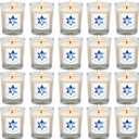 20 Pack White Yahrzeit Candles - Yahrzeit Memorial Candles, Memorial Bereavement Gifts for Loss of Loved One, Jewish Sympathy, Natural Soy Wax Hand Poured