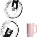 2Pack Replacement Lids Compatible with Hydro Flask Tumbler 40oz 32oz, Splash-Proof