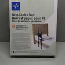 Medline Bed Assist Bar with Storage Pocket, Height Adjustable Bed Rail for Elderly Adults, Assistance for Getting In and Out of Bed at Home