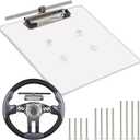Golf Cart Scorecard Holder with Pen Holder on Golf Cart Steering Wheel for EZGO Club Car Yamaha Golf CartsNote Do Not Include Golf Cart Steering Wheel (Colorless)