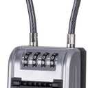 Master Lock High Capacity Key Lockbox, Combination Dial, Removable Cable (1 Pack, Black)