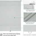 No Drill Roman Shades Cordless Blinds Blackout for Indoor Windows, Room Darkening Black Out Tension Rod No Hardware No Tools Inside Mount,Shade Size 46 Inch Wide 64 Inch High,Greyish‌ White