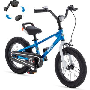 RoyalBaby EZ Kids Bike, 16 Inch Wheel Bicycle with Quick Release Crank for Beginners Easy Learn Biking, Boys Girls Ages 4-7 Years, Royal Blue