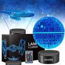 3D Star Wars Lamp -3 Patterns Night Light with Timing Remote Control and 16 Color Changing Decor lamp, Star Wars Toys Birthday and Christmas Gifts for Boys Men Kids Fans