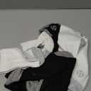 NOLUNT Diabetic Socks for Men, 4 Pairs Crew Diabetic Neuropathy Socks for Men 9-12 10-13 13-15(Black+White-Large)