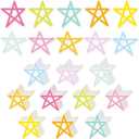 3 x 60 Pcs Pastel Stars Cutouts for Back to School Classroom Wall, 5.91 Inch