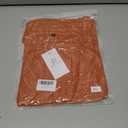 Women's V Neck Tank Tops Sleeveless Loose Shirts Orange (L)