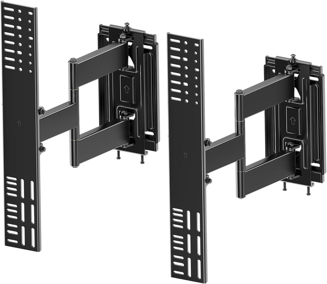 Supcline Full Motion TV Mount for 48-120 inch TVs up to 200Lbs, Slim Sturdy & Smooth Extension, Tilt and Swivel TV Wall Mount for Large TVs, Corner Wall Mount tv Bracket, Unlimited Wood Stud and VESA