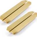 Pack of 4 Brass Cabinet pulls Brushed Drawer pulls Modern Gold Cabinet 9-3/4 inch Handles Drawer Handles for Dresser Closet