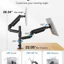 HUANUO Dual Monitor Mount up to 32 inches Screens, Taller Monitor Stand Hold 19.8lbs, Dual Monitor Arm Desk Mount Easy Adjustable with Tilt, Swivel, Rotation, VESA 75/100mm