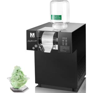 Snowflake Ice Machine, 485.0LBS/24H 1000W Shaved Ice Machine, Rapid Cooling, Food-Grade Stainless Steel Material, Snowflake Ice Maker for Dessert, Ice Cream, Suitable for PartyCommercial Use