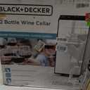 BLACK+DECKER Wine Fridge 12 Bottles, Thermoelectric Wine Cooler Refrigerator with Mirrored Front, Freestanding 12 Bottle Wine Fridge, BD60336