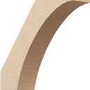Timberthane Rough Cedar Faux Wood Imperial Knee Brace, 3"W x 12"D x 16"H, Primed Tan