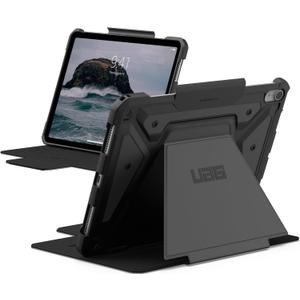 URBAN ARMOR GEAR UAG Designed for iPad Air 11" Case (6th/7th Gen 2024-2025) M3 A3266 A3267 - Rugged Auto Sleep/Wake Folio Cover w/Pencil Holder & Multi-Angle Adjustable Stand, Metropolis SE Black
