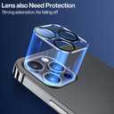 SMARTDEVIL 3 Pack Screen Protector for iPhone 14 Pro with 3-Pack Camera Lens Protector, 9H Clear Tempered Glass Film [Military Grade Shatterproof], Alignment Frame