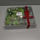 Christmas Ball Ornament Set, 48Pcs Green Plastic Christmas Tree Hanging Decorations with Gift Package for Xmas Winter Holiday Wedding Party Decor