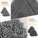 Wall Cleaner Triangle Mop with 82'' Long Handle - Wall Scrubber, Cleaning Washer Tool with 4 Microfiber Chenille Duster Pads for Clean Walls, Ceiling, Windows, Baseboards, Floors (Gray)