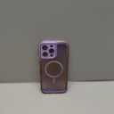 Thomo Magnetic for iPhone 16 Pro Max Case, [Full Camera Protection] [Compatible with Magsafe] Military-Grade Shockproof, Anti-Fingerprint Translucent Matte Phone Case,Light Purple