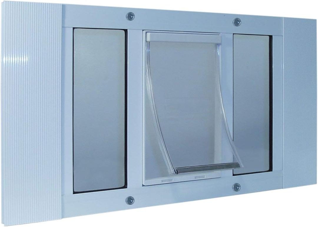 Ideal Pet Products Aluminum Sash Window Pet Door, Adjustable to Fit Window Widths from 33" to 38", Medium 7 x 11-1/4 Flap Size
