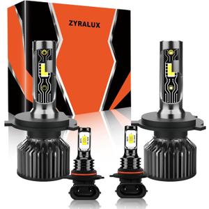 Fit For Toyota Tacoma 2005-2011 Bulbs, 9003 High Low Beam+9145 Fog Lights Bulbs Kit, Plug and Play, Pack of 4