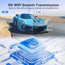Wireless HDMI Transmitter and Receiver 328FT/100M,4K Decode 1080P Output Wireless HDMI Extender,2.4G/5G Plug&Play Portable Wireless,for Streaming Video and Audio to Monitor from Laptop/TV Box