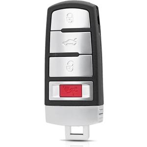 4 Buttons Car Smart Remote Control Key Fob for Volkswagen VW Passat 2006-2013 / VW CC 2009 2010 2011 2012 2013 2014 2015 keyless Entry FCC ID: NBG009066T PN:HLO 3C0 959 752 N BB AE AM