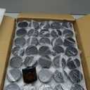 KEYWING 2oz Small Glass Jars, 35 Pack Amber Glass Cosmetic Jars with Black Lids, Round Sample Container with Inner Liners for Cream, Lotions, Powders and Ointments