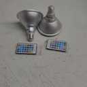 2 Pack PAR38 Flood Light Bulbs Outdoor 30W, LED Color Changing Spotlight Waterproof, 100W Equivalent, Timing, Remote, RGB Porch Light E26 for Holiday Halloween Christmas Party Decoration