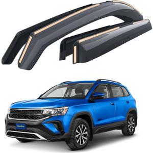 Goodyear Shatterproof in-Channel Window Deflectors for Volkswagen Taos 2022-2026, Rain Guards, Window Visors for Cars, Vent Deflector, Car Accessories, 4 pcs - GY007938