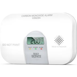 Siterwell Carbon Monoxide Detectors, 10 Year Product Life CO Detector with LCD Digital Display and Sound Warning, ETL Listed, Carbon Monoxide Detectors Battery Operated for Home School Office, 1-Pack