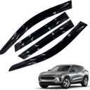 4PCS Window Deflectors Car Outside-Mount Visor Compatible with 2024-2025 Chevy Trax LS 1RS LT 2RS ACTIV Car Accessories Rain Guards Window Visors Vent Deflector