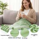Newwiee 48 Pcs Fleece Throw Blankets Bulk 50'' x 60'' Oeko-tex Standard 100 Certified Spring Outdoor Wedding Guest Blankets Lightweight for Sleepover Donation Lap Pet Sofa Home (Sage Green)