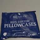 Beckham Hotel Collection Pillowcases King Size Set of 2, Cool Touch Cotton Sateen Fabric, 500TC, Silky Smooth & Soft, Open End, White