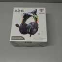 Gaming Headset with Microphone, Cat Ear Headphones for PC Laptop PS4 PS5 Xbox Switch, Rainbow RGB Lighting & Virtual Surround Sound, 3.5mm Wired Over Ear Headphones, Ergonomic