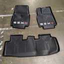 2020-2024 Tesla Model Y (5 Seater) Floor Mats, 3D Custom Fit All-Weather Car Floor Liners for 1st & 2nd Rows, Anti-Slip Odorless Rubber Mats with Detachable Absorbent Weather Strips, Easy to Clean