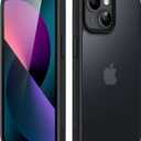 JETech Matte Case for iPhone 13 6.1-Inch, Shockproof Military Grade Drop Protection, Frosted Translucent Back Phone Cover, Anti-Fingerprint (Black)