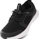 WHITIN Little/Big Kids Wide Toe Box Zero Drop Slip-On Tennis Shoes S8K5 Roomy Toe Box Gives Growing Feet Space, Balanced Sole Design Supports Natural Steps, Lightweight Comfort for School & Play, 2 Wide Little Kid, Black