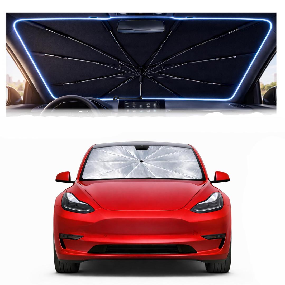 BONULI Car Windshield Sun Shade Umbrella for Honda Pilot 2016-2024