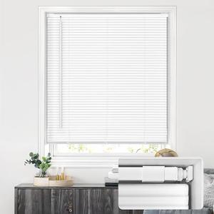 LazBlinds No Drill Vinyl Mini Blinds, 34" W x 36" H, White
S-Shaped Slats Create a Tighter Seal, Ideal for Bedrooms, Kitchens & Bathrooms