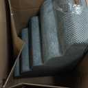 EHEYCIGA Curved Dog Stairs Ramp for High Beds 22.6" H, 5-Step Dog Steps for Small Dogs and Cats, Pet Stairs for High Bed Climbing, Non-Slip Balanced Pet Step Indoor, Grey