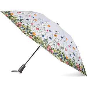 Totes Reverse Close Folding Inbrella with Auto Open Close and Compact (47" Canopy, Flower Garden)